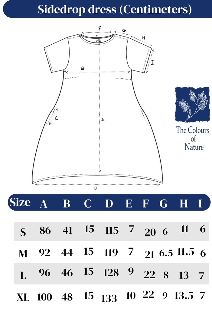 SIDEDROP DRESS, DARK BLUE, SHIBORI, COTTON