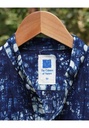 MAO SS SHIRT, BLUE, BATIK_DROPS, COTTON