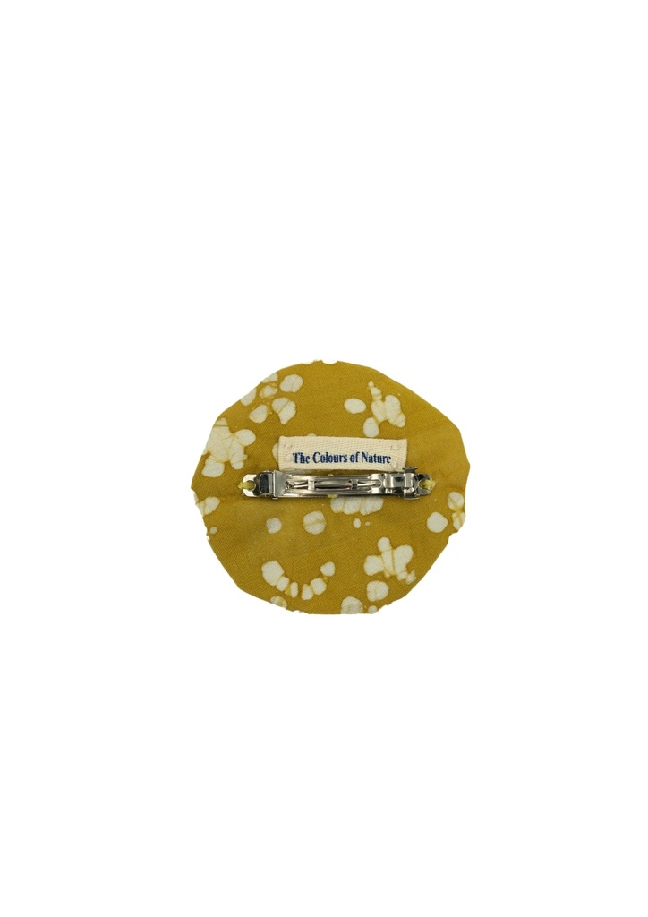 FLOWER HAIRCLIP, DOUBLE, YELLOW & WHITE