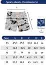 SPORTS SHORTS, GREY-BLACK, SHIBORI, COTTON