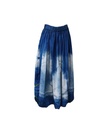 ELASTIC SKIRT, BLUE-WHITE, SHIBORI, COTTON