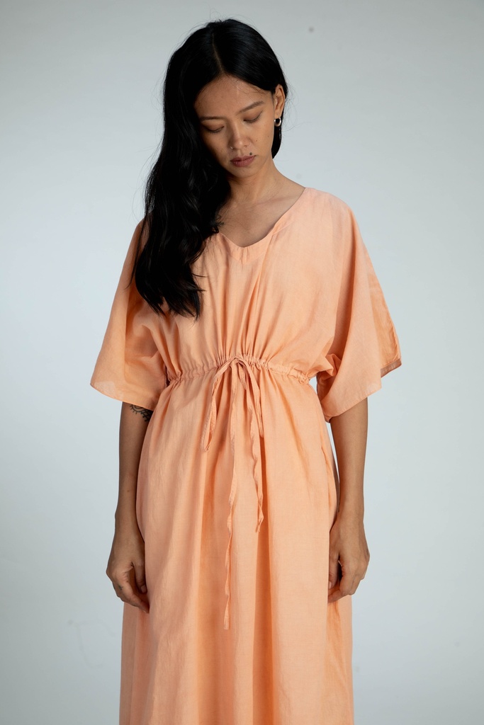 MAXI STRING KAFTAN, PINK, COTTON