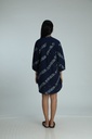OVERSIZED KURTA, DARK BLUE, BATIK PLANTLINES, COTTON