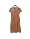 SHANTI KURTA, PEACH-WHITE, PLAIN SHIBORI, COTTON