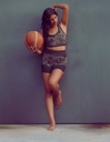 SPORTS BRA, GREY-BLACK, COTTON