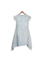 SIDEDROP DRESS, LIGHT BLUE, SHIBORI, COTTON