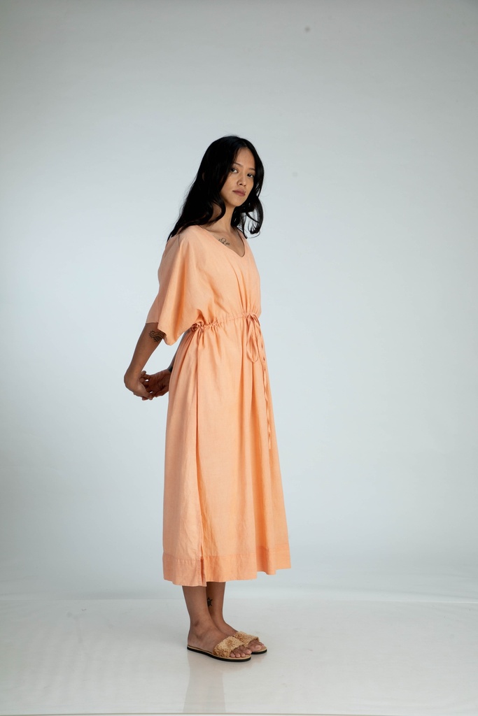 MAXI STRING KAFTAN, PINK, COTTON