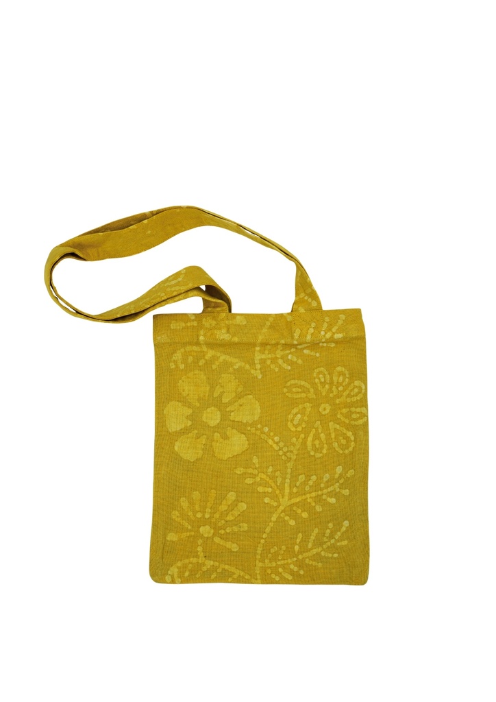 TOTE BAG, LIGHT GREEN, BATIK, COTTON