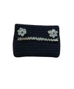 CROCHET POUCH, BLUE, COTTON