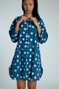 OVERSIZED KURTA, BLUE, BATIK SPOTS, COTTON