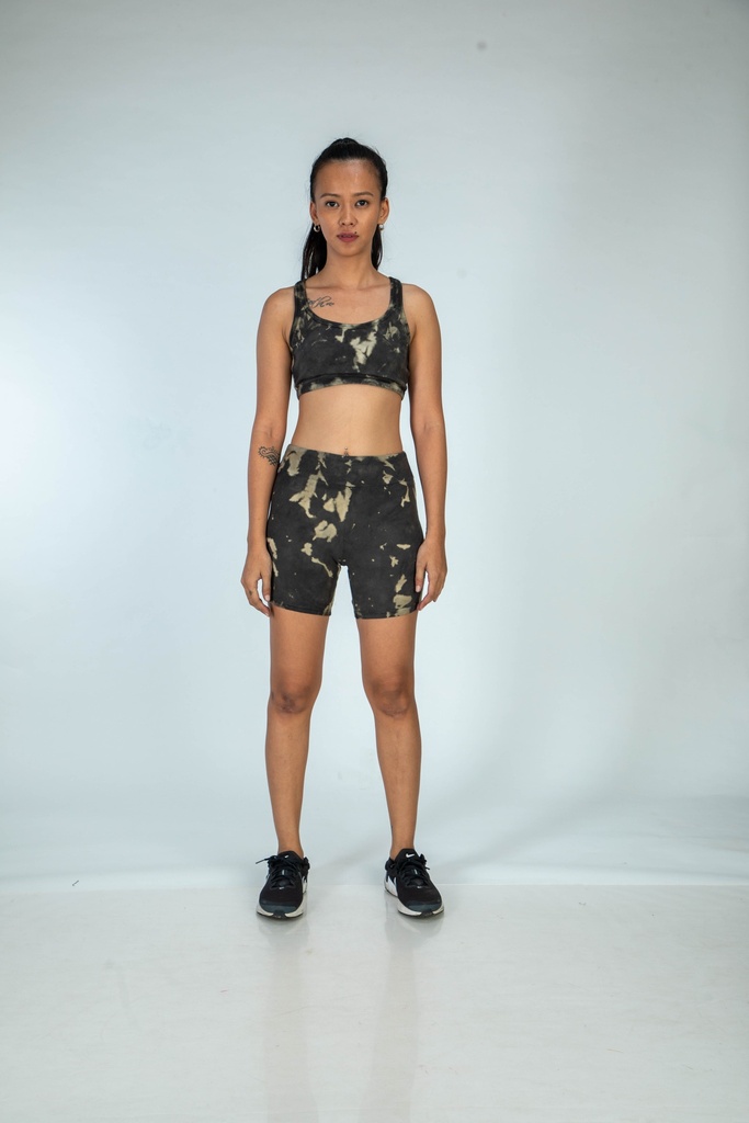 SPORTS BRA, IRON, SHIBORI SPRAY CRUSHING, COTTON
