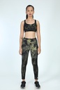 YOGA LEGGINGS, GREEN-KHAKI, SHIBORI CRUSHING, COTTON