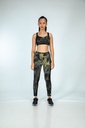 SPORTS BRA, GREEN-KHAKI, SHIBORI CRUSHING, COTTON