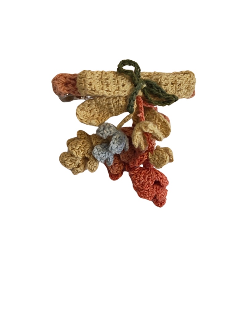 CROCHET HAIRCLIP, WILD FLOWERS