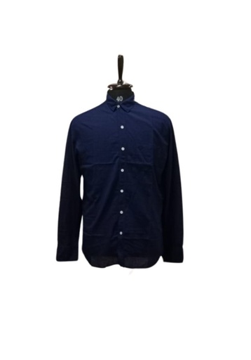 [SHI-MAS_LS-BL_65-NON-THIN_COT/L] MADRAS LS SHIRT, BLUE C065, THIN COTTON