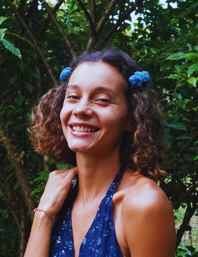 [HAC-POM_SMA-BL] POMPOM HAIRCLIP, BLUE, SMALL