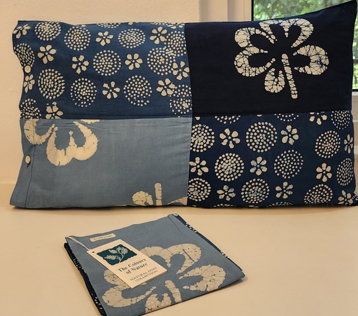 [PIL-SET-BL-BTK_FLW-COT] SET PILLOW COVER, BLUE, BATIK FLOWER, COTTON
